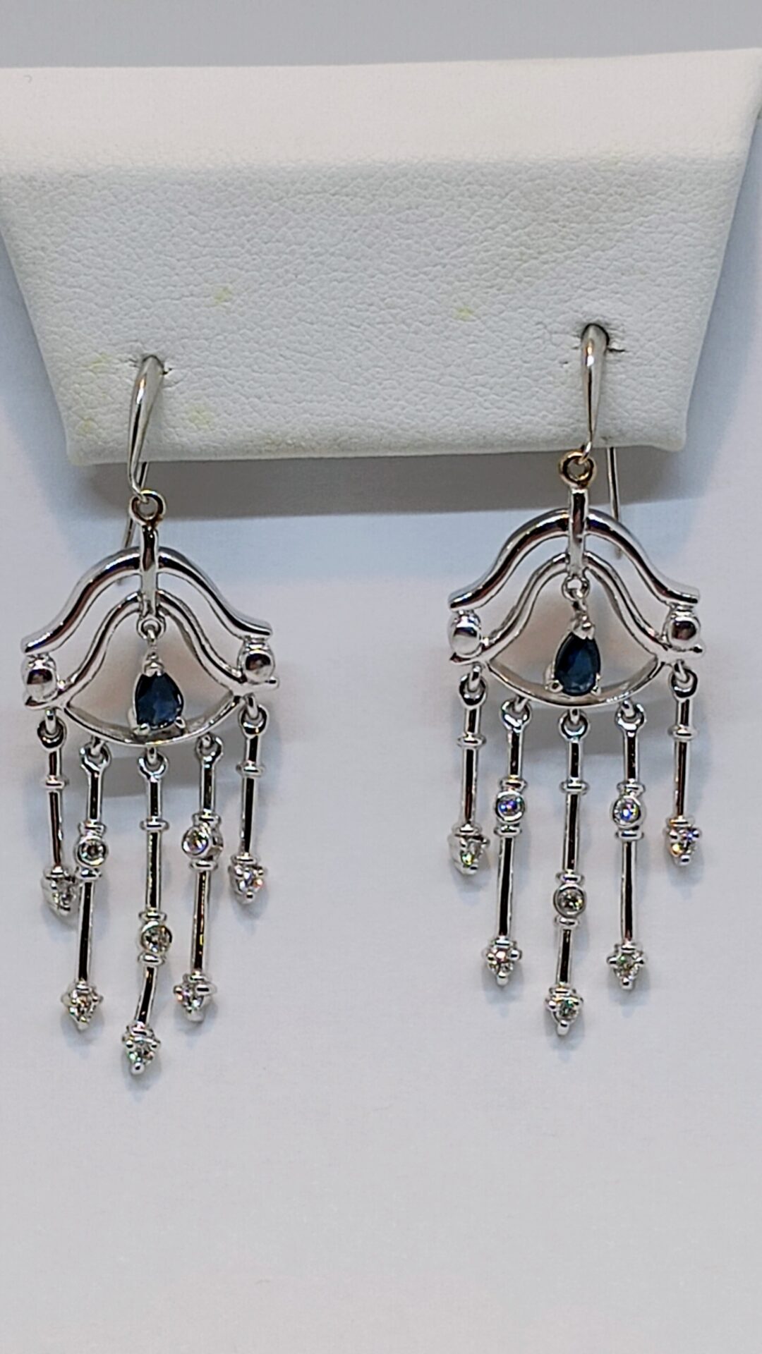 Sapphire & Diamond Dangle Earrings